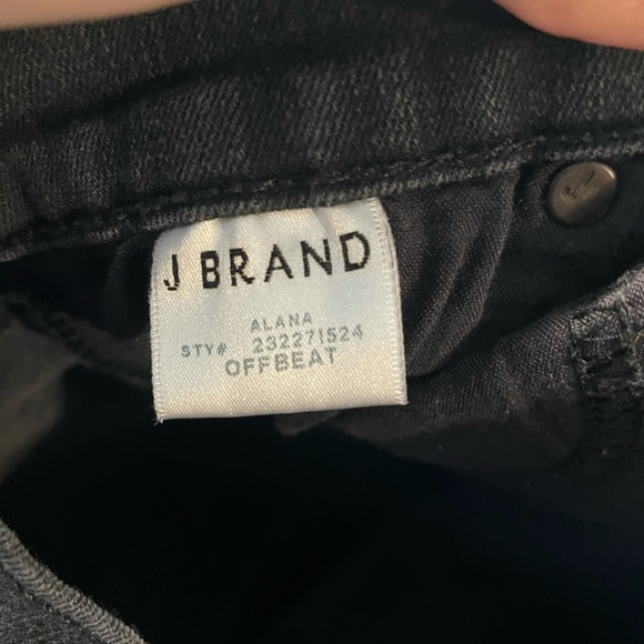 J Brand High Waisted Distressed Black Jeans - Picture 9 of 10